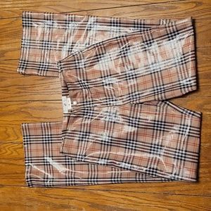 Vintage Vertigo Paris Plaid Sequin Trouser Pant